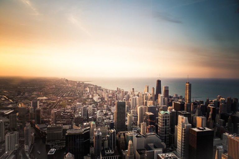 buildings, coast, skyline